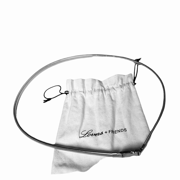Lovers + Friends Revolve Silver Clasp Front Belt NEW OSFM - Picture 2 of 4